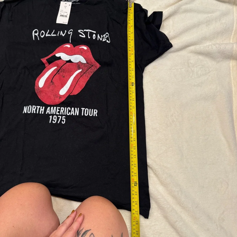 NWT Rolling Stones North American Tour 1975‎ Graphic T-Shirt Rock Band Tee